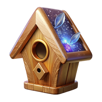 magnificent minimalist Wooden Birdhouse Front View Transparent Cutout authentic png