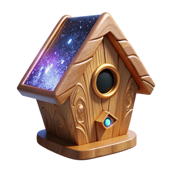 beautiful vintage Wooden Birdhouse Front View Transparent Cutout high resolution png