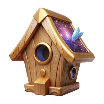 impressive abstract Wooden Birdhouse Front View Transparent Cutout exclusive png