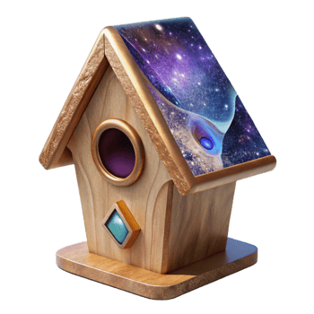 beautiful modern Wooden Birdhouse Front View Transparent Cutout professional png