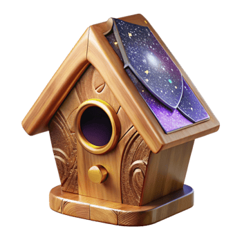 beautiful vintage Wooden Birdhouse Front View Transparent Cutout authentic png
