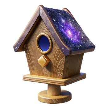 magnificent vintage Wooden Birdhouse on Pole Isolated detailed png