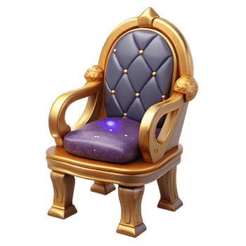 dramatic traditional Wooden Chair Front Angle Isolated Transparent Background premium png