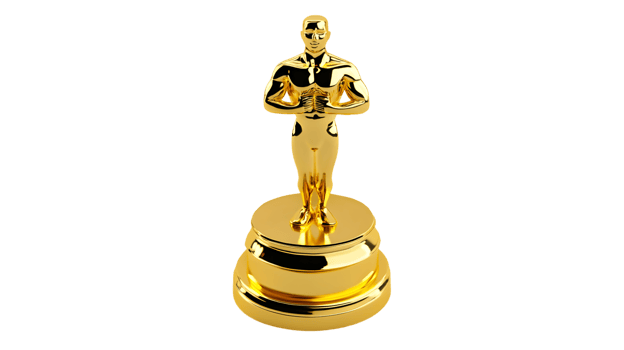 Golden Trophy Figure Standing Proudly on a Pedestal Shining Symbol of Achievement and Excellen png