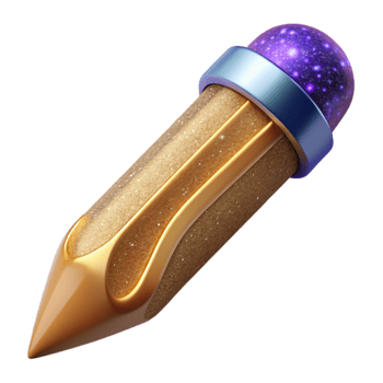 vibrant modern Wooden Pencil Side View Isolated Cutout premium png