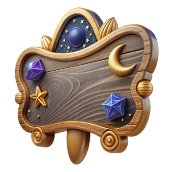 elegant traditional Wooden Sign Side View Cutout with Text Space high quality png