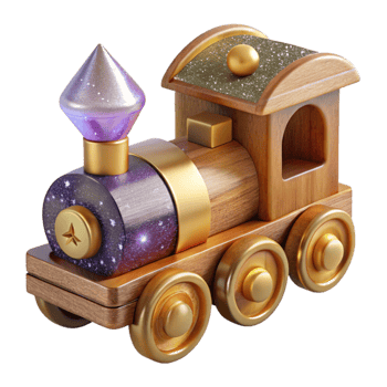 impressive contemporary Wooden Toy Train Side View Transparent Cutout original png