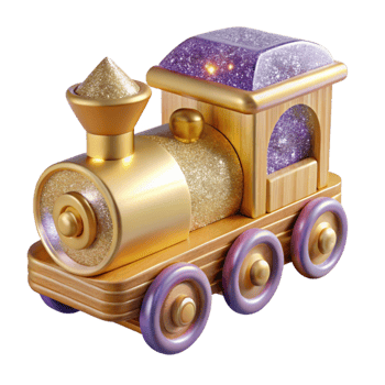 dramatic modern Wooden Toy Train Side View Transparent Cutout exclusive png