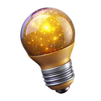 extraordinary vintage Yellow Light Bulb Lit Isolated Element original png