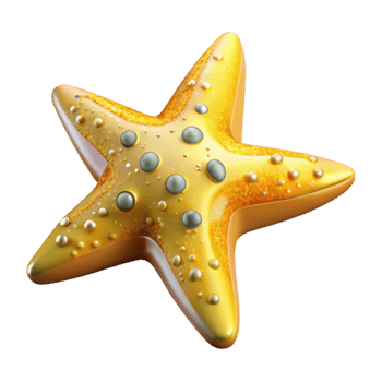 stunning rustic Yellow Starfish Five Points Transparent Background professional png