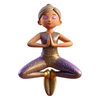 beautiful creative Yoga Pose Tree Pose Isolated with Soft Lighting genuine png