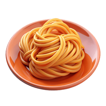 wonderful contemporary Plate of cooked spaghetti, original png