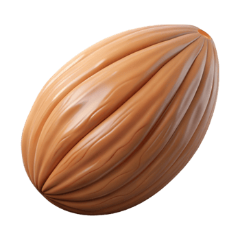 serene traditional Raw almond nut 4K png
