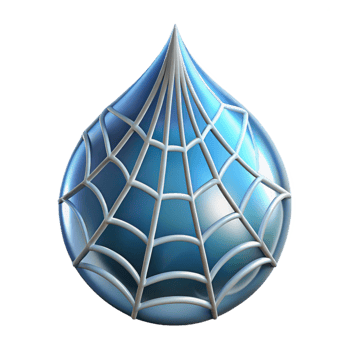 elegant traditional Close up of a dew drop on a spider web original png