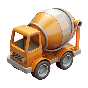 wonderful vintage Concrete mixer truck drum authentic png