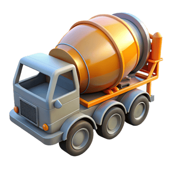 dramatic traditional Concrete mixer truck drum exclusive png