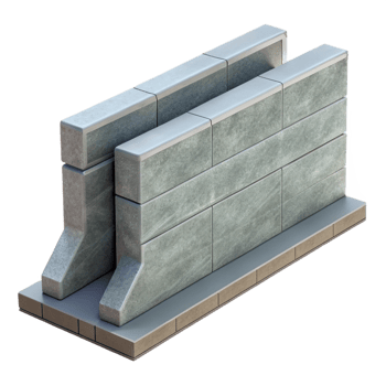 dramatic contemporary Section of concrete wall high quality png