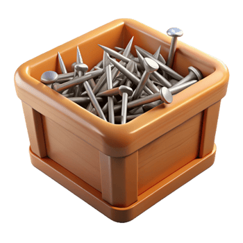 magnificent traditional Box of nails high resolution png