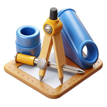 beautiful modern Set of architectural drawing tools premium png