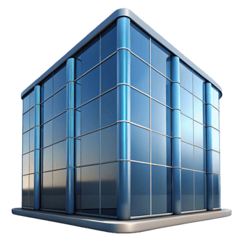 impressive artistic Glass curtain wall, reflective, modern architecture, original png