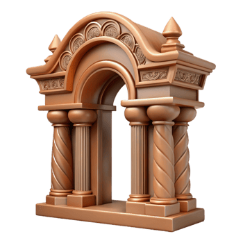 magnificent abstract Architrave, wooden, ornate, detailed png