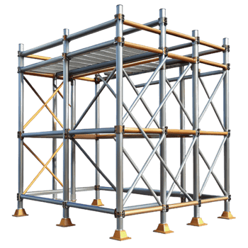 impressive modern Scaffolding, metal, construction, authentic png
