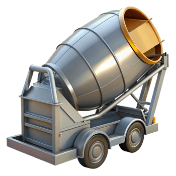 magnificent traditional Concrete mixer truck chute, metal, industrial, high resolution png