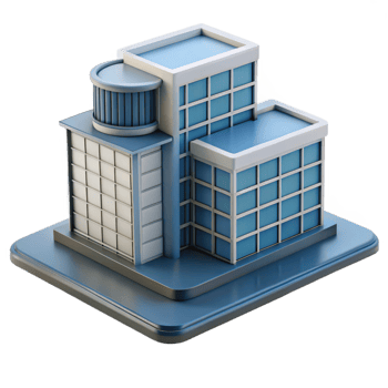 wonderful creative Architectural model, scale model, modern building, authentic png