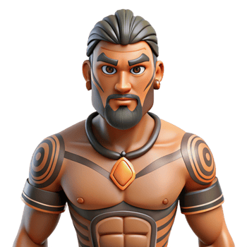 stunning modern A stylized, tribal warrior tattoo design, high quality png