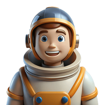 extraordinary creative Astronaut in spacesuit, 4K png