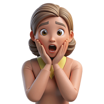 impressive vintage Surprised woman with hands on her cheeks original png