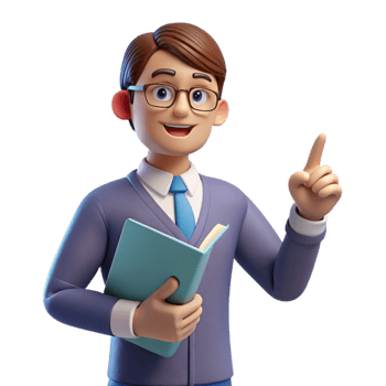 vibrant creative Teacher holding a book and pointing detailed png