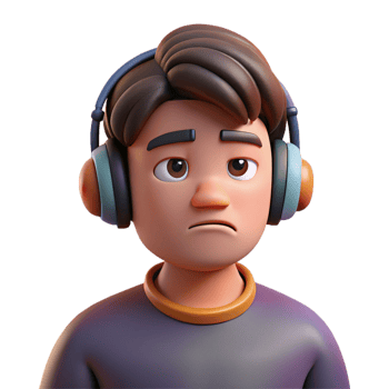 vibrant classic Bored teenager listening to music, original png