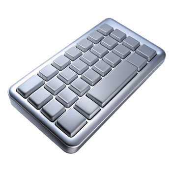 vibrant traditional A wireless keyboard, slim and silver original png