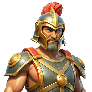 stunning traditional Ares, Greek god of war, in battle armor, high resolution png
