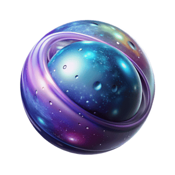extraordinary modern A floating, magical orb, swirling with galaxies professional png