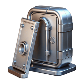 stunning contemporary Spaceship door, metallic, sliding mechanism 4K png