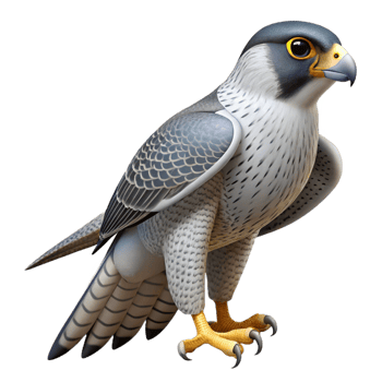 dramatic modern A soaring peregrine falcon, professional png