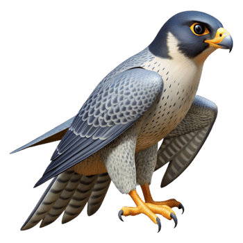 magnificent classic A soaring peregrine falcon, exclusive png