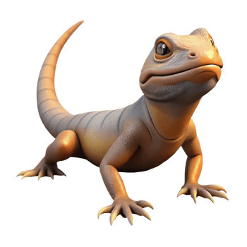 stunning vintage A lizard, basking no surface visible , original png