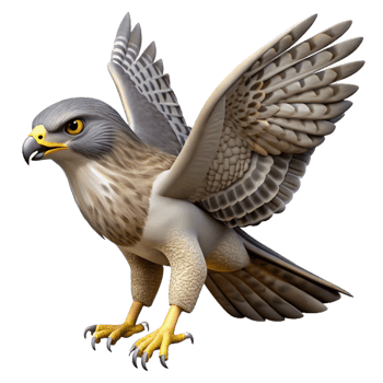 beautiful classic A soaring hawk with sharp talons detailed png