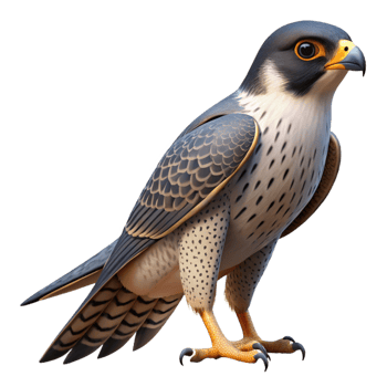 stunning modern A soaring peregrine falcon genuine png