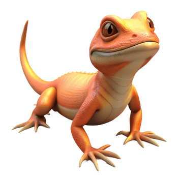 dramatic contemporary A lizard basking in the sun no environment exclusive png