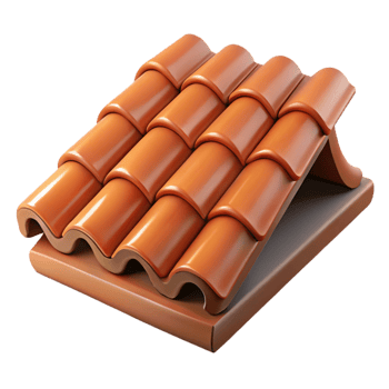 wonderful artistic Terracotta roof tile premium png