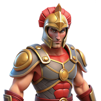 stunning rustic Ares, god of war, in battle armor high resolution png