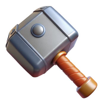 stunning abstract Thor's Hammer, Mjolnir original png