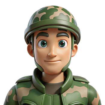 elegant creative Soldier in camouflage, detailed png