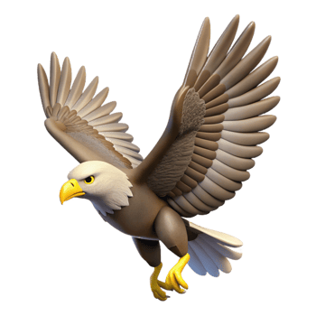 impressive abstract Eagle soaring in flight no sky shown , exclusive png