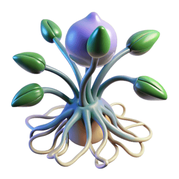 stunning contemporary Bioengineered alien plant with pulsating veins, high resolution png