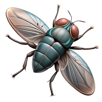 serene modern Close-up of a fly premium png